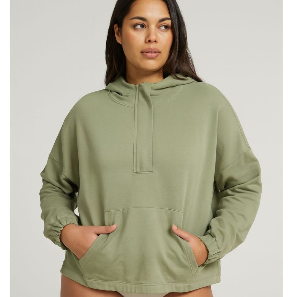 knix Green 1/4 Zip Pullover Sweatshirt Hoodie Sweater Top   Women's Size Medium